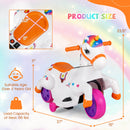 12V Unicorn Ride-On Toy for Kids with Training Wheels and Music Feature