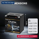 900A LiFePO4 Lithium Motorcycle Battery - 12V 12AH for ATV, UTV, Jet Ski