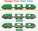 Electric Train Set for Wooden Tracks, Kids' Motorized Toy Train, City Adventure