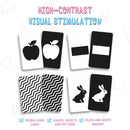 Merka High Contrast Sensory Flash Cards - 50-Pack in Black and White