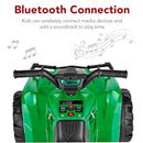 12V Electric ATV Ride-On for Kids, Bluetooth 4-Wheeler Quad Car with LED Lights