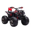 12V Red Kids ATV Ride-On Car with Music and Realistic Wheels