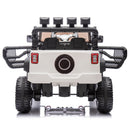 24V 400W White Electric Ride-On Car for Kids with Remote Control, Music, and LED Lights