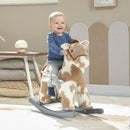 Soft Rocking Horse with Rabbit Companion and Neighing Sounds for Ages 2 - 5