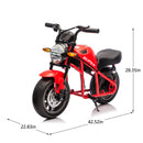 300W Electric Kids Motorcycle with 14" Fat Wheels and Speeds Up to 11.18 MPH