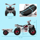 Kids 6V ATV Quad Car with Trailer, Fwd/Reverse Function, Durable Design