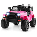 12V Pink Battery-Powered Ride-On Truck for Kids, 39" x 26" x 26"