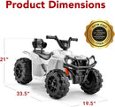 12V Electric Ride-On ATV for Kids - Blue 4-Wheeler Quad Car Toy