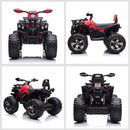 12V Red Kids ATV Ride-On Car with Music and Realistic Wheels