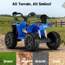 Wisairt 24V Electric 4WD Kids ATV, 2-Seater 800W Blue Ride-On Vehicle