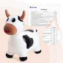 EVERICH TOY White Cow Bouncing Ride-On for Toddlers 18 Months and Up