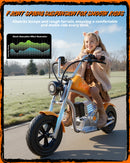 UL Approved Electric Mini Chopper Motorcycle for Kids 5-8 Years, 160W, 3 Speed
