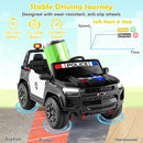 24V All-Terrain Electric Ride-On Toy with Megaphone Siren and Flashing Lights