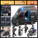 Lights & Sounds Friction Police Car Toy Truck for Kids Aged 3-12