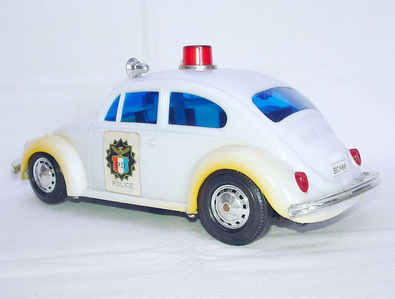 1:15 Scale VW Volkswagen Beetle Police Car Battery Operated Model - Rare Collectible