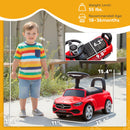 Red Mercedes-Benz C-Class Licensed Ride-On Car for Kids Ages 18-36 Months
