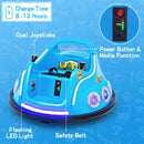 Navy 12V Remote Control Bumper Car for Kids with LED Lights and Music