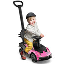 Licensed Pink Lamborghini 3-in-1 Ride-On Stroller with Sound Features