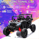 POSTACK 24V Dual Seat Kids Off-Road Ride-On Car with Parental Remote Control