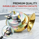 Pair of 300DB High-Volume Waterproof Snail Horns, 12V Universal Kit