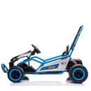 24V 400W Children's Electric Drift Go-Kart with Roll Cage, Safety Harness, and Bluetooth