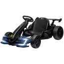 24V Electric Go Kart with Adjustable Seat and Gradual Acceleration, Black