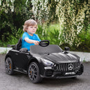 12V Licensed Mercedes-Benz AMG GTR Ride-On Car for Kids with Remote Control, Black