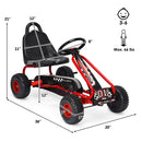 Babyjoy Red Kids Pedal Go Kart with Adjustable Seat and Handbrake