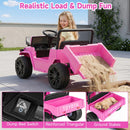OLAKIDS Toyota 12V Electric Ride-On Car for Kids with Dump Bed