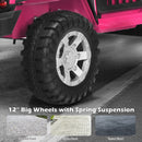Pink 12V Remote Control Electric Truck for Kids with Lights and Music