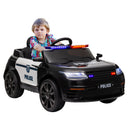 Electric Black SUV Police Car Ride-On for Kids