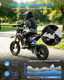 QWAYQ 36V Kids Electric Dirt Bike, 700W Peak Power, 15.5 MPH, 13.7 Mile Range