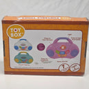 Kids Portable Tunes Music Box pink toy boombox