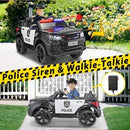 TOBBI Kids Police Car Ride-On with Remote Control for Parents