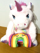 Interactive Plush Unicorn Toy - 12" Pink Rainbow Design