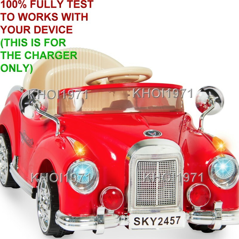 Red AC Wall Charger Adapter for Classic Ride-On Car SKY2457