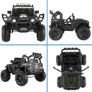 24V Electric Kids Ride-On Jeep Truck with 400W Motor, 2-Seater, LED Lights, and Music