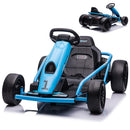 Garvee Ride G Series 24V Electric Go Kart for Kids Ages 8-12, 600W, 8MPH, 9Ah Battery, Blue