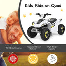 6V Electric Quad ATV for Kids with Forward/Reverse Function - White