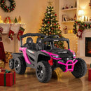 Kids 12V Electric Ride-On UTV with Trailer, Remote Control, and LED Lights