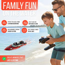 18.5" High-Speed RC Boat with Self-Righting Feature and LED Lights for All Ages