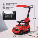 Qaba 3-in-1 Red FORD Shelby Push and Slide Car