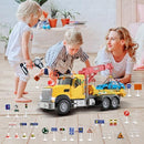 2.4GHz Kids' Remote Control Tow Truck – RC Log Truck with Race Car, 4-in-1