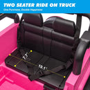 12V Electric Car for Kids with Parental Control and 2-Seater Truck Cover