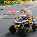 12V Dual-Seater White Ride-On UTV for Kids with Remote Control