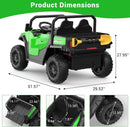 24V 4WD Electric Dump Truck with Remote Control for Kids Ages 3 and Up