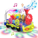 Interactive 360° Rotating Train Toy Featuring Lights and Sounds - Perfect for Children Aged 3 and Up