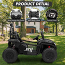 24V Electric 4-Wheel UTV Ride-On Car for Kids with Remote Control - Black
