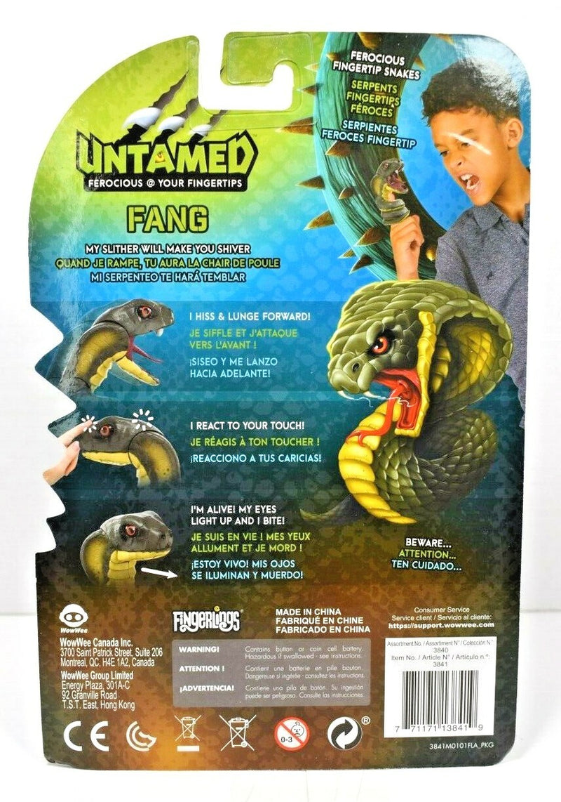 Fingerlings Untamed Fang Ferocious Snake Interactive Toy for Fingertip Play