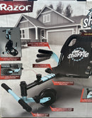 Razor Crazy Cart Shuffle Drifting Go-Kart for Kids with Adjustable Frame in Teal, Ages 4+